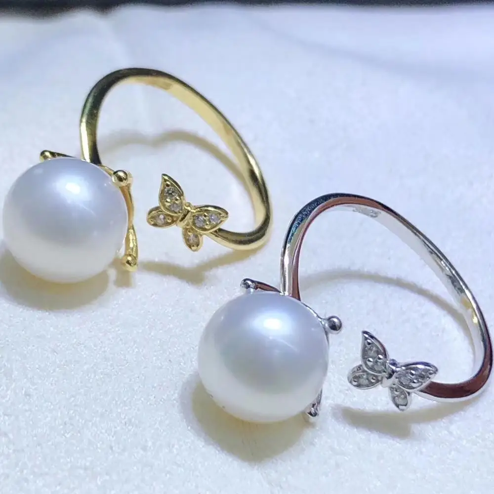 Кольцо из серебра 925 пробы с бабочкой, регулируемая фурнитура, аксессуары для жемчуга
Кольцо из серебра 925 пробы с бабочкой, регулируемая фурнитура, аксессуары для жемчуга