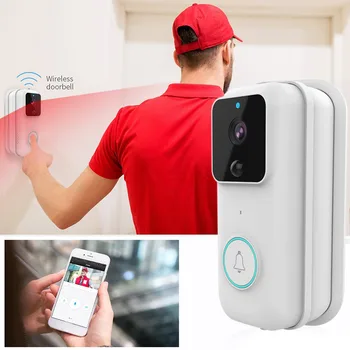 Visual Doorbell with Charging Line Motion Detection Universal Smart Doorbell WiFi Door Bell B60 IR Night Vision Ring Camera
Visual Doorbell with Charging Line Motion Detection Universal Smart Doorbell WiFi Door Bell B60 IR Night Vision Ring Camera