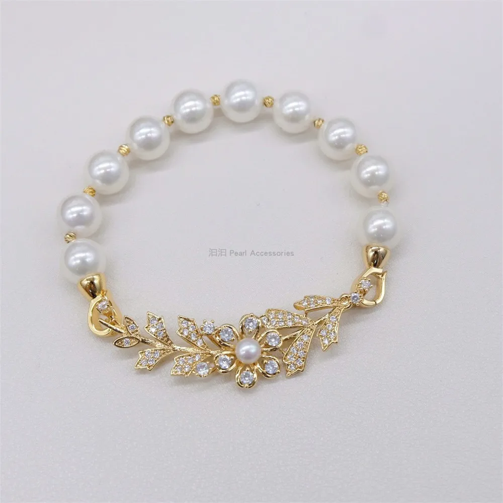 DIY pearl jewelry accessories necklace bracelet sweater chain ear of wheat decoration zircon buckle copper plating 18K Gold
DIY pearl jewelry accessories necklace bracelet sweater chain ear of wheat decoration zircon buckle copper plating 18K Gold