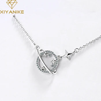 XIYANIKE 925 Sterling Silver Creative Design Planet Pendant Necklace for Women Simple Geometric Handmade Jewelry Prevent Allergy 
XIYANIKE 925 Sterling Silver Creative Design Planet Pendant Necklace for Women Simple Geometric Handmade Jewelry Prevent Allergy