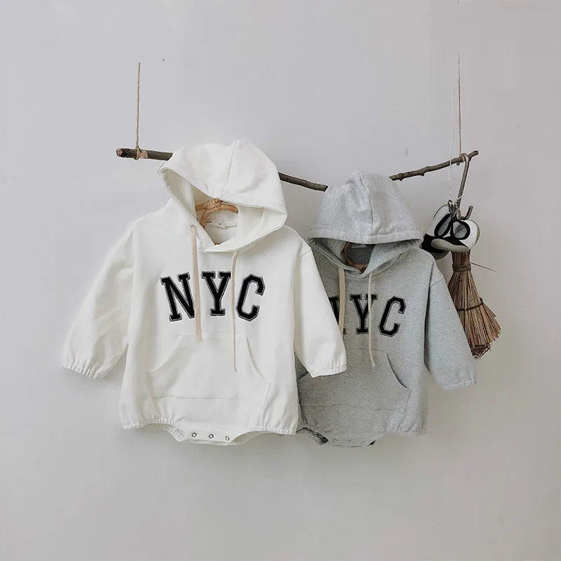 2019 Autumn Winter Newborn Cotton Letters Romper Baby Girls Boys Hooded Long Sleeve Rompers Jumpsuit Outfits Grey Clothes
2019 Autumn Winter Newborn Cotton Letters Romper Baby Girls Boys Hooded Long Sleeve Rompers Jumpsuit Outfits Grey Clothes