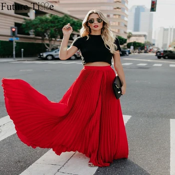Future Time Oversized Medium And High Waist Pleated Skirt Long Swing Skirt Office Lady Six Colours SP433
Future Time Oversized Medium And High Waist Pleated Skirt Long Swing Skirt Office Lady Six Colours SP433