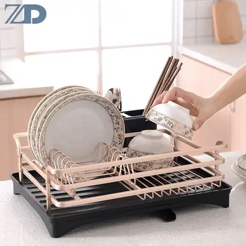 Aluminum alloy kitchen dish drainer Multifunctional storage and drainage shelf kitchen utensils dish drying rack organizer
Aluminum alloy kitchen dish drainer Multifunctional storage and drainage shelf kitchen utensils dish drying rack organizer
