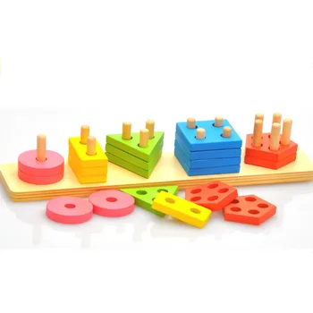 Factory Direct Children's Educational Early Childhood Wooden Toy Building Blocks Multi-color Geometric Shape Set of Column Match
Factory Direct Children's Educational Early Childhood Wooden Toy Building Blocks Multi-color Geometric Shape Set of Column Match