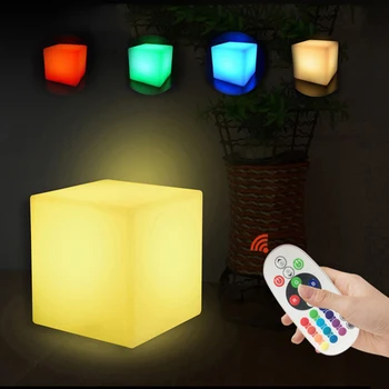 New 10cm Remote Control Led Night Light Adjustable Cube 16 RGB 4 Colour Changing Modes Lamp For Bedroom Bedside Lamp 2019
New 10cm Remote Control Led Night Light Adjustable Cube 16 RGB 4 Colour Changing Modes Lamp For Bedroom Bedside Lamp 2019