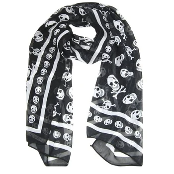 Black Chiffon Silk Feeling Skull Print Fashion Long Scarf Shawl Scaf Wrap For Women + Keyring
Black Chiffon Silk Feeling Skull Print Fashion Long Scarf Shawl Scaf Wrap For Women + Keyring