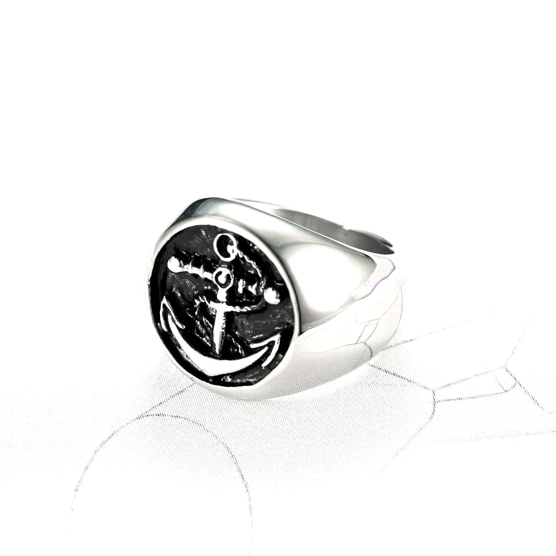 Factory Direct Selling Europe And America Hot Sales Boat Anchor Shape Steel Color Discredit Men Army Titanium Steel Ring Boat An
Factory Direct Selling Europe And America Hot Sales Boat Anchor Shape Steel Color Discredit Men Army Titanium Steel Ring Boat An