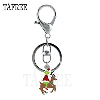 TAFREE Epoxy Resin Grinch geek Pendant Keychain with clasp Key Chain Christmas Tree decor Key Ring New year Gifts Jewelry
TAFREE Epoxy Resin Grinch geek Pendant Keychain with clasp Key Chain Christmas Tree decor Key Ring New year Gifts Jewelry