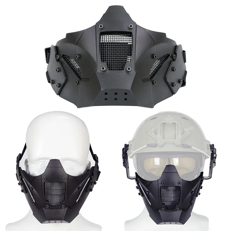 Tactical Half Face Paintball Mask Metal Steel Mesh Military Equipment CS Wargame Hunting Airsoft Sports Protective Combat Masks
Tactical Half Face Paintball Mask Metal Steel Mesh Military Equipment CS Wargame Hunting Airsoft Sports Protective Combat Masks