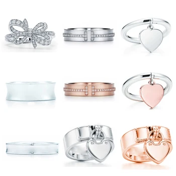 NEW Gift 925 Sterling Silver Classic T Logo Tiff Rings Heart Tiff Rings Rose Gold Silver Jewelry Match World Jewelry For Girl
NEW Gift 925 Sterling Silver Classic T Logo Tiff Rings Heart Tiff Rings Rose Gold Silver Jewelry Match World Jewelry For Girl