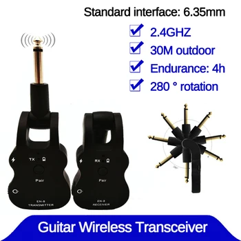 2.4G Wireless Guitar Transmitter Rechargeable Audio 6 Channels Guitar Transmitter Receiver 30M for Electric Guitar Bass 5 colors
2.4G Wireless Guitar Transmitter Rechargeable Audio 6 Channels Guitar Transmitter Receiver 30M for Electric Guitar Bass 5 colors