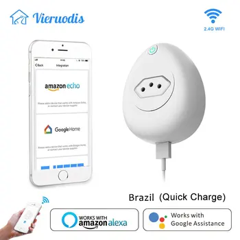 Smart Brazil Plug BR Wifi Socket Outlet Power Energy Monitor 15A with 2.1V USB Voice Control Alexa Google Home Tuya Smart Life
Smart Brazil Plug BR Wifi Socket Outlet Power Energy Monitor 15A with 2.1V USB Voice Control Alexa Google Home Tuya Smart Life