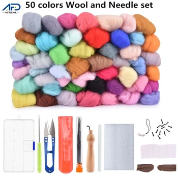 50 Color Soft Roving Wool Felt Craft Kit Felting Needle Set for DIY Handmade Spinning Sewing Needlework Accessories
50 Color Soft Roving Wool Felt Craft Kit Felting Needle Set for DIY Handmade Spinning Sewing Needlework Accessories