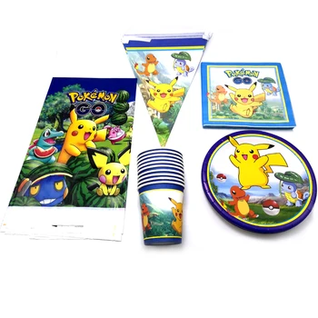 Pokemon Go Theme Birthday Party Napkins Flags Baby Shower Pikachu Tablecloth Plates Cups Decorations Dishes Tableware set 51PCS
Pokemon Go Theme Birthday Party Napkins Flags Baby Shower Pikachu Tablecloth Plates Cups Decorations Dishes Tableware set 51PCS