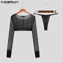 INCERUN Tops 2021 Men's Breathable Mesh Comfortable Homewear Suits Short Stretch Long Sleeve T-shirt Party Nightclub Sets S-5XL
INCERUN Tops 2021 Men's Breathable Mesh Comfortable Homewear Suits Short Stretch Long Sleeve T-shirt Party Nightclub Sets S-5XL