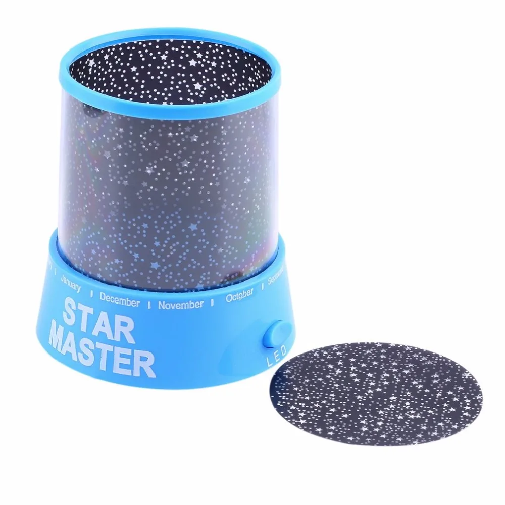 Romantic Cosmos Moon Colorful Master Star Sky Universal Night Light Kid Chidren Projector Lamp Christmas Gift Present Party Deco