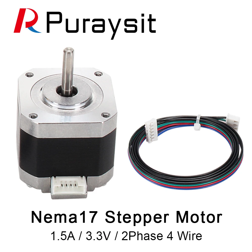 Puraysit 5pcs Nema17 Stepper Motor 0.9 Degree Higher precision 280 mN.m 57g.Cm 1.3A 17HS4401 17HS4401S 4-Lead DIY CNC 3D Printer
Puraysit 5pcs Nema17 Stepper Motor 0.9 Degree Higher precision 280 mN.m 57g.Cm 1.3A 17HS4401 17HS4401S 4-Lead DIY CNC 3D Printer