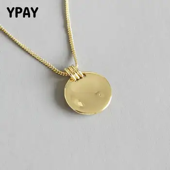 YPAY Genuine 925 Sterling Silver Concave-Convex Irregular Coin Geometric Pendant Necklace Gold Plated Fine Jewelry Gifts YMN100
YPAY Genuine 925 Sterling Silver Concave-Convex Irregular Coin Geometric Pendant Necklace Gold Plated Fine Jewelry Gifts YMN100