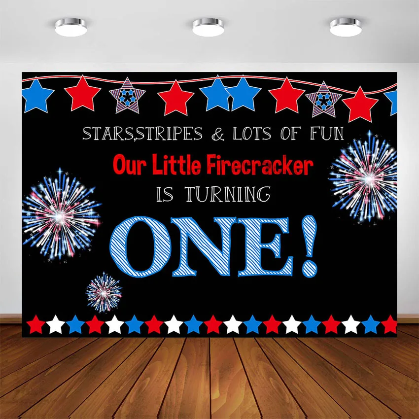 Independence Day Firecracker Birthday Backdrop 4th of July First Birthday Party Photo Background Cake Table Decorations Supplies
Independence Day Firecracker Birthday Backdrop 4th of July First Birthday Party Photo Background Cake Table Decorations Supplies