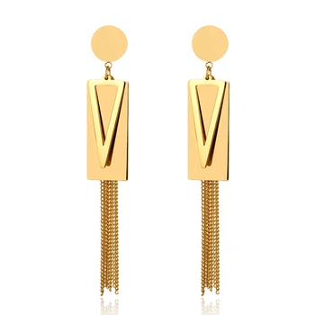 FYSARA Geometric Charm Link Earrings For Women Stainless Jewelry Long Drop Earrings Gold Unique Desgin Luxury Brand Lover Gift 
FYSARA Geometric Charm Link Earrings For Women Stainless Jewelry Long Drop Earrings Gold Unique Desgin Luxury Brand Lover Gift