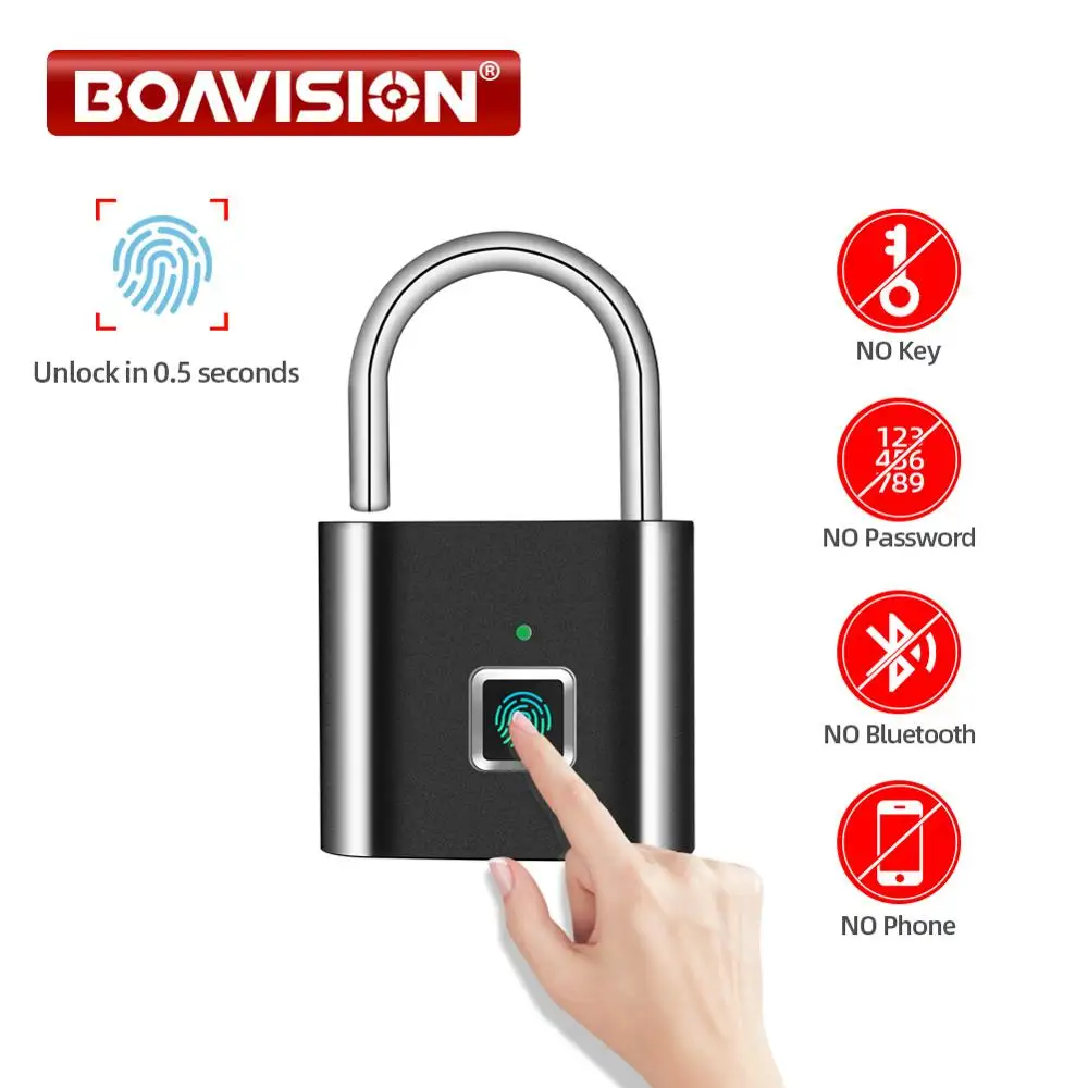 Keyless USB Rechargeable Door Lock Fingerprint Smart Padlock Gym Lock Employee Locker Quick Unlock Metal Self Developing Chip
Keyless USB Rechargeable Door Lock Fingerprint Smart Padlock Gym Lock Employee Locker Quick Unlock Metal Self Developing Chip