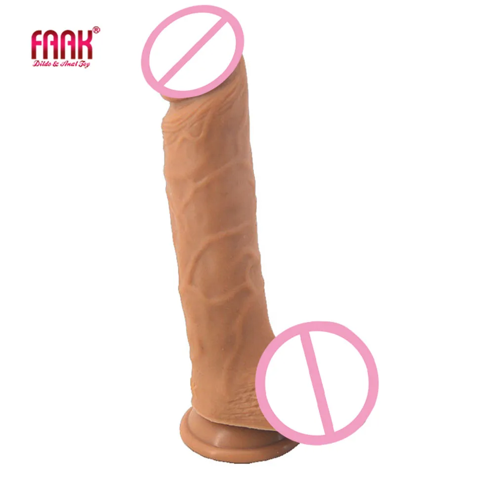 Фото Реалистичный фаллоимитатор FAAK мягкий силиконовый большой пенис интимные