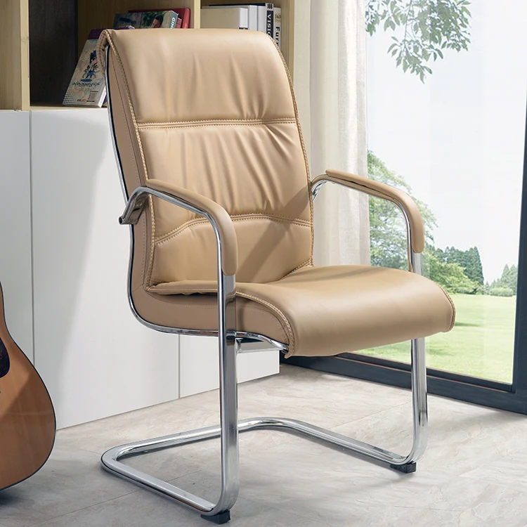 Computer Chair Home Office Chair Steel Meeting Chair Simple Drawing Leather Chair Chess Mahjong Chair Bow Chair