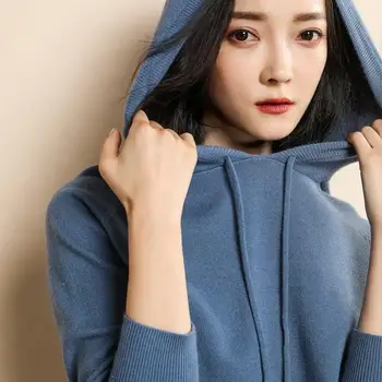 Autumn Winter Solid Hooded Sweater Women Loose Basic Large Size Sweater
Autumn Winter Solid Hooded Sweater Women Loose Basic Large Size Sweater