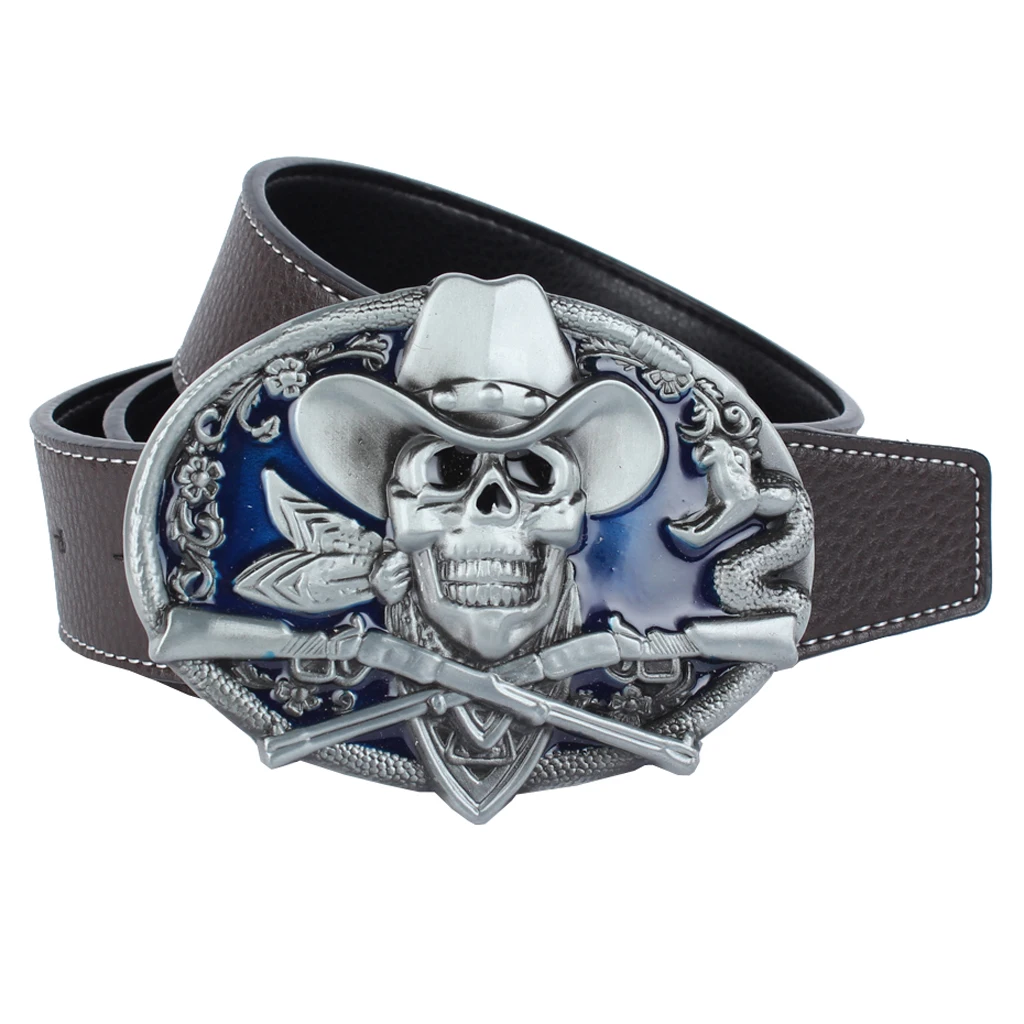 Adjustable Men's PU Leather Belt with Snake Pirate Skull Buckle Belt 125cmx3.8cm Adjustable Men's PU Leather Belt with Snake Pirate Skull Buckle Belt 125cmx3.8cm