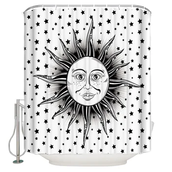 Hippie Sun Around Stars Pattern Shower Curtains Polyester Fabric Waterproof Bathroom Bath Curtain 
Hippie Sun Around Stars Pattern Shower Curtains Polyester Fabric Waterproof Bathroom Bath Curtain
