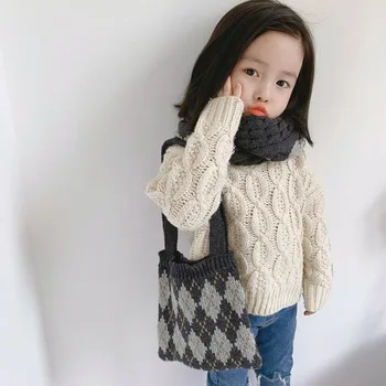 Casual children's Large-Capacity Lattice Handbags Shoulder Comfortable Knitted Bag Messenger Bag Handmade Bag
Casual children's Large-Capacity Lattice Handbags Shoulder Comfortable Knitted Bag Messenger Bag Handmade Bag