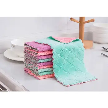 10pcs Double Layer Cleaning Cloth Highly Absorbent Dishcloth Household Supplies for Cookware Utensil Dish (Mixed Color)
10pcs Double Layer Cleaning Cloth Highly Absorbent Dishcloth Household Supplies for Cookware Utensil Dish (Mixed Color)