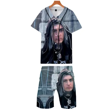 2019 Ghostemane two piece set jackets and shorts Kpop Fashion new cool print Ghostemane baseball jacket set for men streetwear
2019 Ghostemane two piece set jackets and shorts Kpop Fashion new cool print Ghostemane baseball jacket set for men streetwear