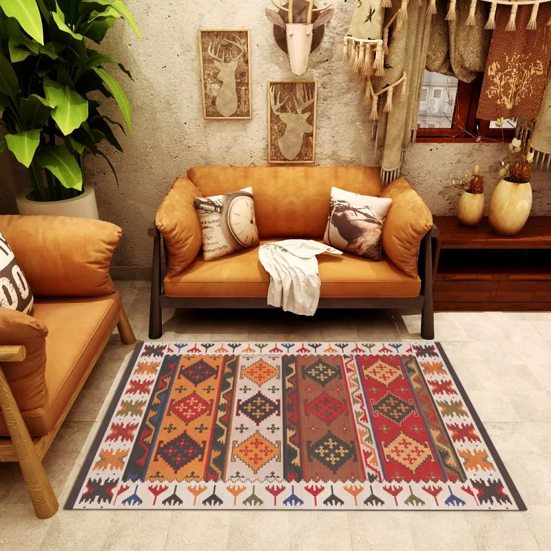 

Moroccan Turkish Carpet For Living Room Bedroom Large Area Rug Sofa Table Anti-Skid Antifouling Cushion Kilim Floor Room Mat