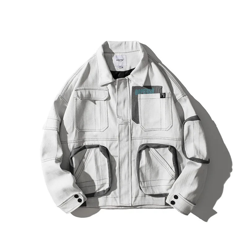 City Where the Product 2019 Autumn New Style Multi-pockets Base Tooling Jacket Popular Brand Large Size Coat Men's
City Where the Product 2019 Autumn New Style Multi-pockets Base Tooling Jacket Popular Brand Large Size Coat Men's