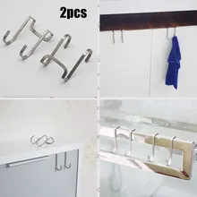 2pcs Stainless Steel Over Door Double Hooks S-type Cabinet Hanger Door Back For Bathroom Kitchen Wall Organizer Accessories
2pcs Stainless Steel Over Door Double Hooks S-type Cabinet Hanger Door Back For Bathroom Kitchen Wall Organizer Accessories