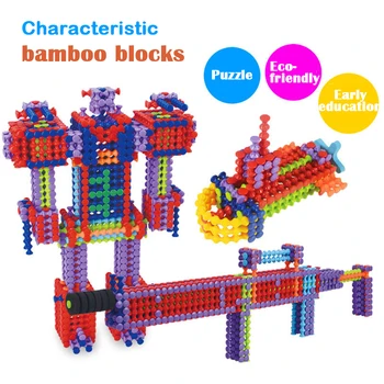 New bamboo section blocks Intellectual Stick Interconnecting Blocks Children's construction toy stick Smart stick building block
New bamboo section blocks Intellectual Stick Interconnecting Blocks Children's construction toy stick Smart stick building block