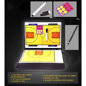 Foldable Basketball Coach Tactics Research Clipboard Magnetic Leather Board
Foldable Basketball Coach Tactics Research Clipboard Magnetic Leather Board