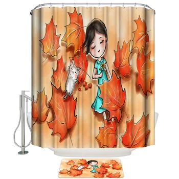 Autumn Maple Girl Cat Fruit Shower Curtain Set and Anti-slip Floor Mat Outdoor Rugs
Autumn Maple Girl Cat Fruit Shower Curtain Set and Anti-slip Floor Mat Outdoor Rugs