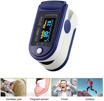 Finger Digital Pulse Oximeter Blood Oxygen Saturation Monitor Heart Rate Monitor SPO2 Health Monitors Portable Oxygen Sensor 
Finger Digital Pulse Oximeter Blood Oxygen Saturation Monitor Heart Rate Monitor SPO2 Health Monitors Portable Oxygen Sensor