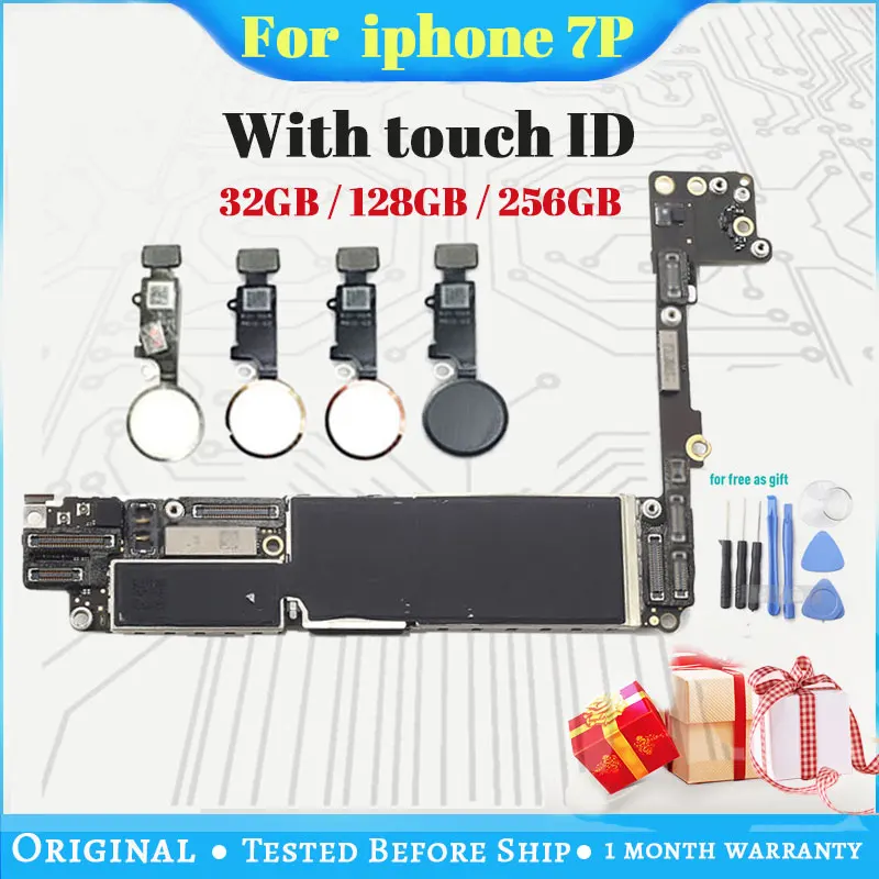 32GB / 128GB / 256GB for iphone 7 Plus Motherboard With Touch ID/Without Touch ID,Free iCloud for iphone 7Plus 7P Mainboard
32GB / 128GB / 256GB for iphone 7 Plus Motherboard With Touch ID/Without Touch ID,Free iCloud for iphone 7Plus 7P Mainboard