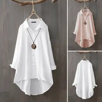 ZANZEA Women's Blouse Ladies High Low Tunic Shirts Casual Cotton White Blusas Femininas Long Sleeve Chemiser Mujer Oversized 5XL
ZANZEA Women's Blouse Ladies High Low Tunic Shirts Casual Cotton White Blusas Femininas Long Sleeve Chemiser Mujer Oversized 5XL
