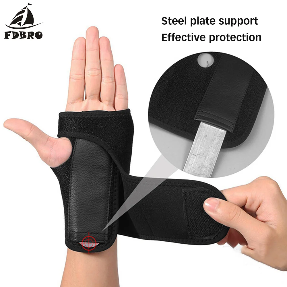 FDBRO Sports Wrist Guard Muscle Protector Hands Brace Thumb Bandage Finger Splint Carpal Tunnel Sprains Fractures Support Wrap
FDBRO Sports Wrist Guard Muscle Protector Hands Brace Thumb Bandage Finger Splint Carpal Tunnel Sprains Fractures Support Wrap