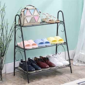 Shoe Rack Organizer 3 Tiers Metal Iron Storage Rack Holder Home Organizer Space Saving Flower Pot Stand Shelf Garden Decor
Shoe Rack Organizer 3 Tiers Metal Iron Storage Rack Holder Home Organizer Space Saving Flower Pot Stand Shelf Garden Decor