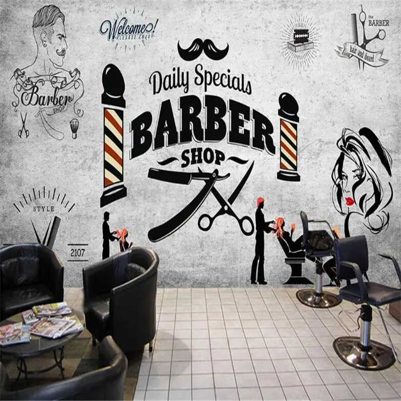 Milofi Custom 3D wallpaper mural retro hair salon trend hair style beauty salon barber shop background wall
Milofi Custom 3D wallpaper mural retro hair salon trend hair style beauty salon barber shop background wall