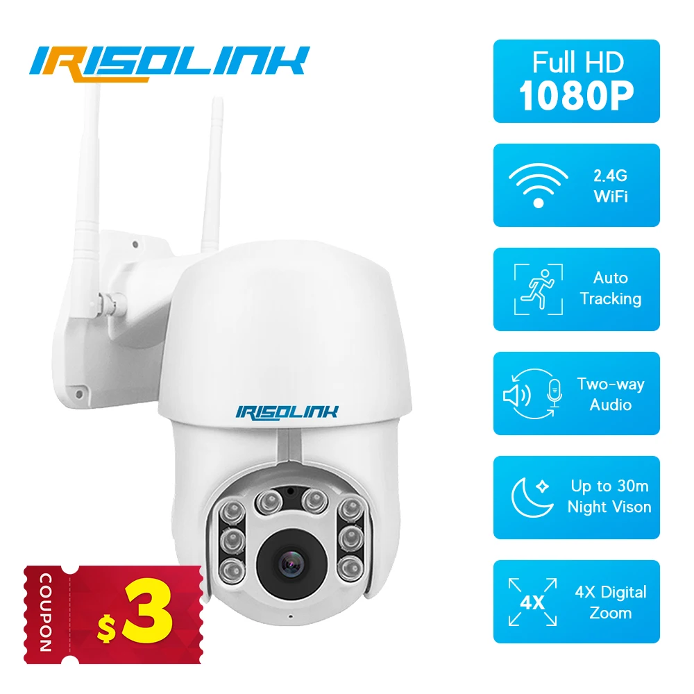 1080P PTZ IP Camera Speed Dome Wifi 4X Digital Zoom Autotracking Security Camera IR Nightvision Waterproof Outdoor Surveillance
1080P PTZ IP Camera Speed Dome Wifi 4X Digital Zoom Autotracking Security Camera IR Nightvision Waterproof Outdoor Surveillance