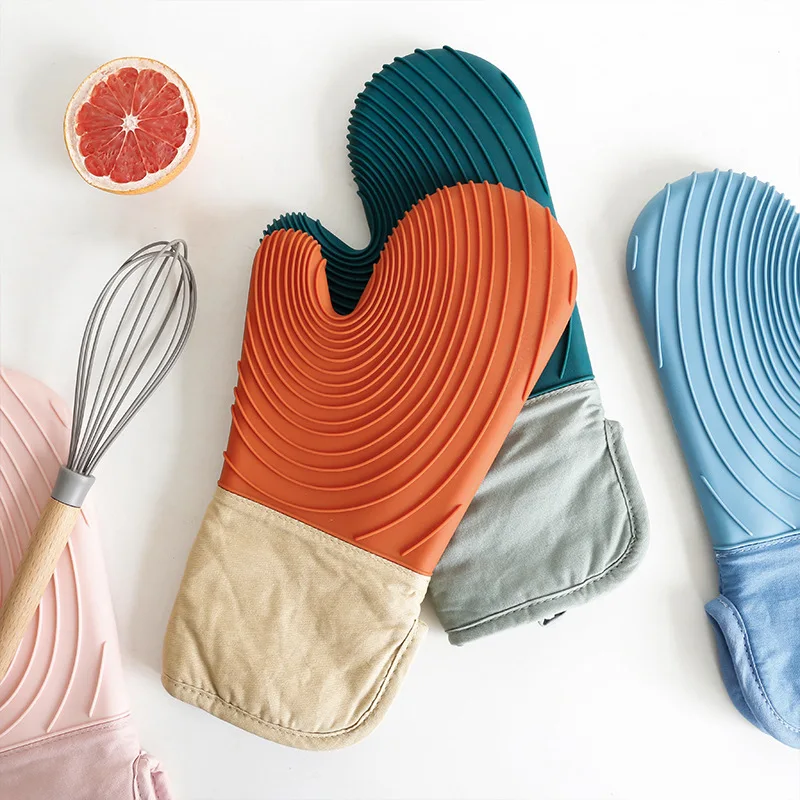 Silicone Gloves New Style Thick Cotton Gloves Household Microwave Oven Heat Resistant Heat Insulation Gloves Heat Proof Mat
Silicone Gloves New Style Thick Cotton Gloves Household Microwave Oven Heat Resistant Heat Insulation Gloves Heat Proof Mat