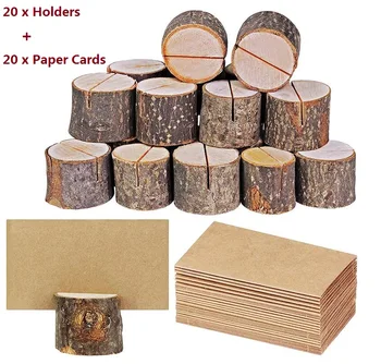 20 Sets Wood Pile Name Place Card Photo Holders Wooden Bark Memo Holder Stump Shape Menu Number Memo Stand Wedding
20 Sets Wood Pile Name Place Card Photo Holders Wooden Bark Memo Holder Stump Shape Menu Number Memo Stand Wedding