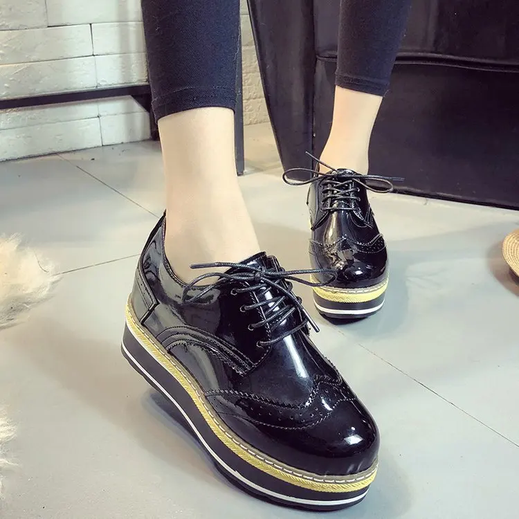 Export Elevator WOMEN'S Shoes 2019 Autumn & Winter England Fashion Casual Shoes Lace-up Thick Bottomed Platform Shoes
Export Elevator WOMEN'S Shoes 2019 Autumn & Winter England Fashion Casual Shoes Lace-up Thick Bottomed Platform Shoes