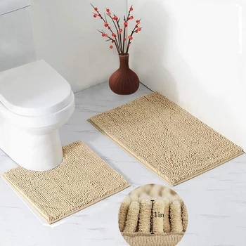 2 Sets of Bath Mat Set, Bathroom Mat and Toilet Rug (with Non-Slip Bottom), Bathroom Rug for Shower Room, (Camel)
2 Sets of Bath Mat Set, Bathroom Mat and Toilet Rug (with Non-Slip Bottom), Bathroom Rug for Shower Room, (Camel)